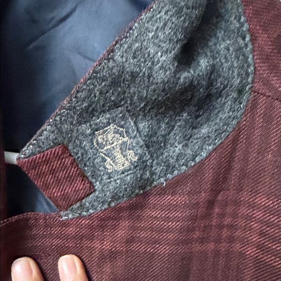 Brunello Cucinelli Dark Red Plaid Blazer - Picture 7 of 16